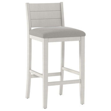 Hillsdale Fowler 30.75" Wood Transitional Bar Stool in White