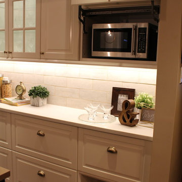 Two tone kitchen with custom island