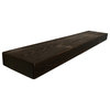 Rustic, Floating Shelf, 2" Thick x 8" Deep, with Mounting, Mocha, 72"