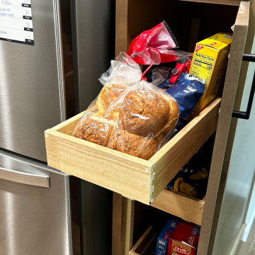 Kitchen Remodel with Corner Sink Removed and Maple Cashew Cabinets