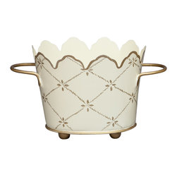 Rope Trellis Oval Cachepots - Area Rugs