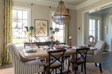 Inspiration for a transitional dark wood floor dining room remodel in DC Metro
