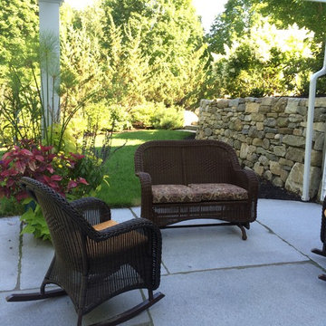 Granite Slab Patio with Arbor