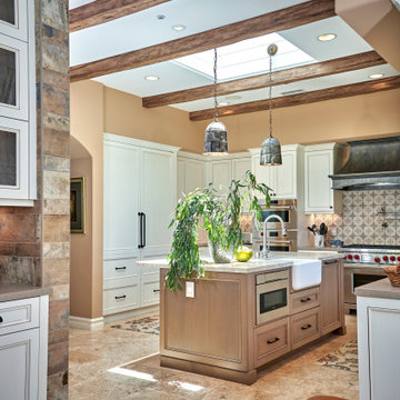 Traditional Kitchen with Rustic Elements