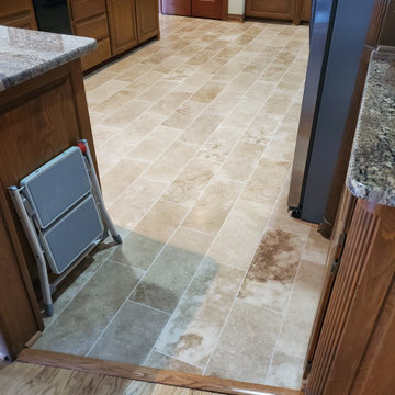 Travertine kitchen
