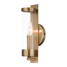 1 Light ADA Wall Sconce, Antique Brass
