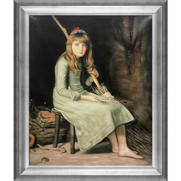 La Pastiche Cinderella with Athenian Silver Frame, 25" x 29"