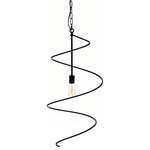 Harp and Finial - Avila Pendant Large Painted Black Metal - A soft, gentle curve in painted black makes the large Avila pendant a standout contemporary favorite. Centered on a one light pendant design, this fixture uses its open design and tall presence to give a unique feel to any space. Ideal for entryways and high ceiling living rooms, this piece gives that wow factor to lofts and open floor plan spots.