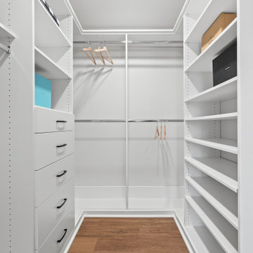 Walk-In Closet with Double-Sided Storage
