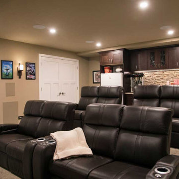 Luxury Basement Media Room Remodel in McFarland, WI