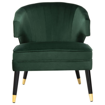 Safavieh Stazia Wingback Accent Chair Forest Green/Black