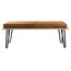 Upholstered Long Bench, Brown