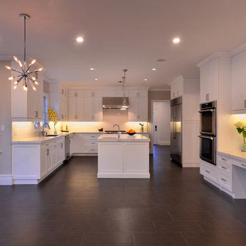 Transitional brick house