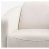 Velvet Occasional Barrel Chair | Andrew Martin Turnball, White