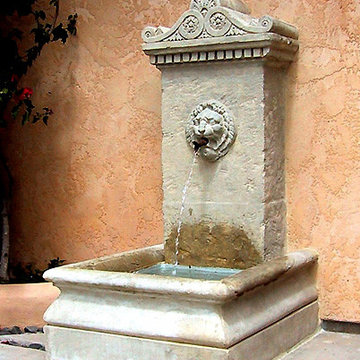 Exterior water Fountains for Pools and Walls, Mediterranean Style