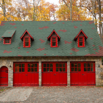 Rustic Storybook Style Quarter Log Siding Lodge