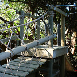 Treehouse with turrets, mezzanines and outside decks - Garden Playhouses
