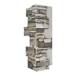 140-ALPINE DEEP STACKED CORNER 24"H X 9"W X 1 1/2"D - Wall Panels