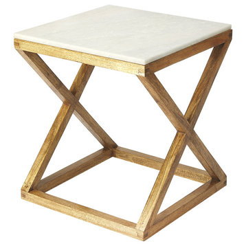 Butler Braylon Marble and Wood End Table