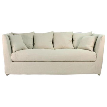 Sofa ARAGON Limed Gray Natural Oak Linen