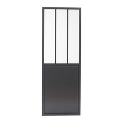 Porte atelier aluminium verre givr&eacute; - Interior Doors