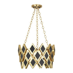 Robert Abbey Edward Pendant, Modern Brass Black Accent - Pendant Lighting