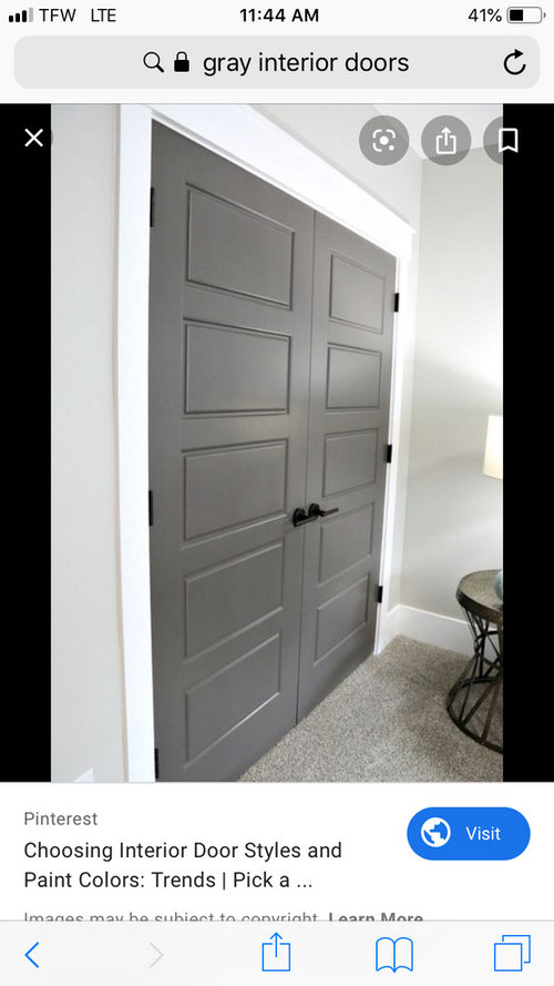 Black, dark Gray or white interior doors?