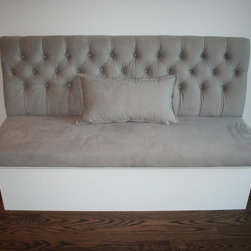 Custom Sectional Sof - Designer Fabric - Dining Benches