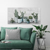 "Refreshing Green Succulents" Painting Print on Wrapped Canvas