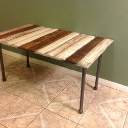 Reclaimed Wood Spool Modern Rustic Coffee Table - Coffee Tables