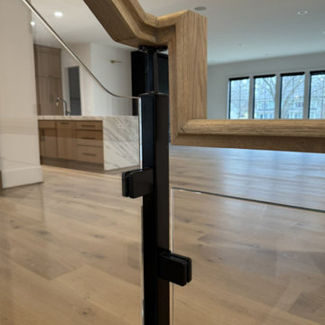 Project #132 | White Oak Staircase with Glass Balustrade