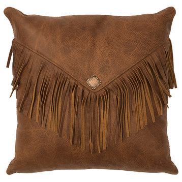 Leather Pillow 16x16-Leather Back