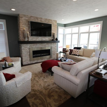 Private Lake Home Living Room