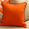 Burnt Orange 18" X 18" Pillow, Gray Duck Piping