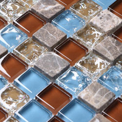 2013 New glass stone metal blend mosaic tile for kitchen backsplash STG0084 - Mosaic Tile