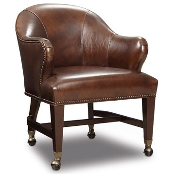 Hooker Furniture Queen Leather Game Chair in Brown