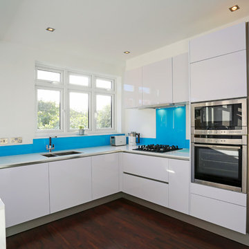 High gloss white kitchen