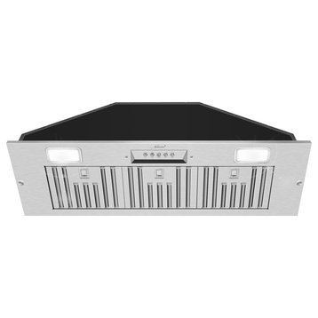 30''/36" Insert/Built-in Range Hood With Warm Light and Filters, 3-Speeds 600CFM, Cool White, 36''