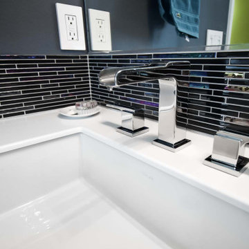 Black Tile Shower And Bath Tub