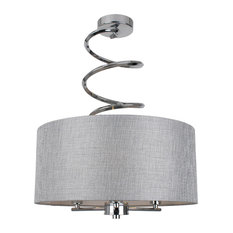Kasi Semi Flush Ceiling Light, Polished Chrome