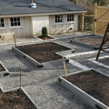Farmhouse Raised vegetable garden