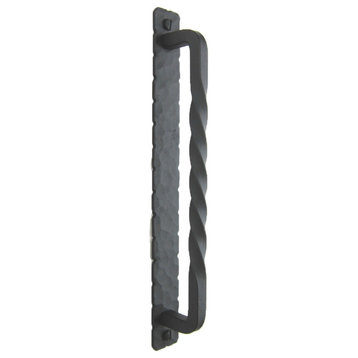 Rustic Rancho Twisted Iron Cabinet Pull 8" Hpr82, #3 Black, Hpr82