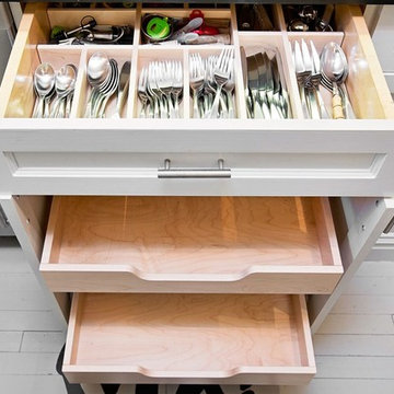Kitchen Drawer Organizer and Roll Out Shelves