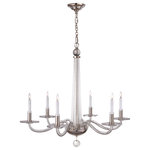 Visual Comfort & Co. - Robinson Medium Chandelier in Polished Nickel and Clear Glass - Robinson Medium Chandelier in Polished Nickel and Clear Glass
