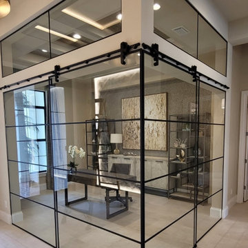 Double 90 Degree Laguna Sliding Glass Door
