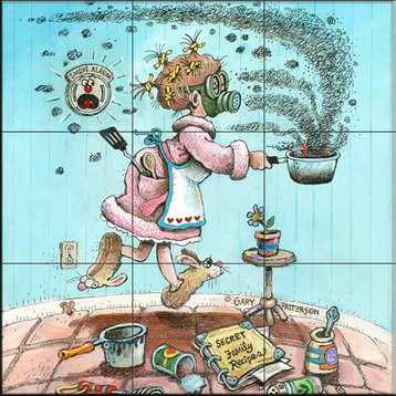 Tile Mural, Queen Of The Kitchen by Gary Patterson