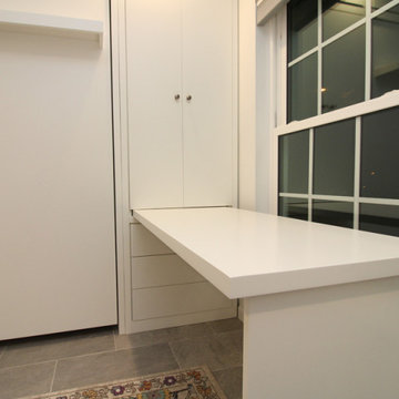 Custom Siena Modern Murphy Wall Bed with Hidden Desk in Side Cabinet