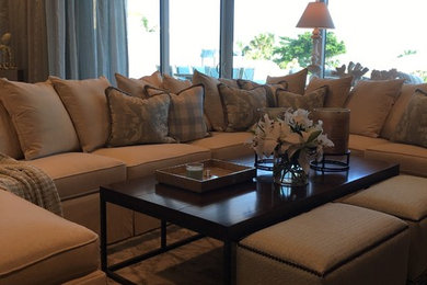 Family room - coastal family room idea in Orlando