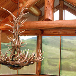 Elk Horn Tweed Chandelier - Chandeliers