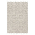 KAS - KAS Willow 1103 Ivory Beige Boho Area Rug, 5'x8' - Combined with comfort, style, and design these rugs are out of this world trendy! Willow is 100% polyester machine woven with a decorative cut loop pile and of course, fringe! These rugs will be a statement piece in your home for years. Exclusively made in Turkey.